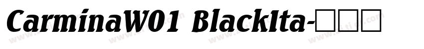 CarminaW01 BlackIta字体转换